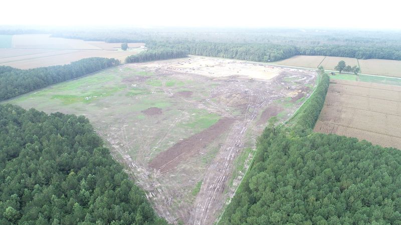 Camden County High School — cleared acreage