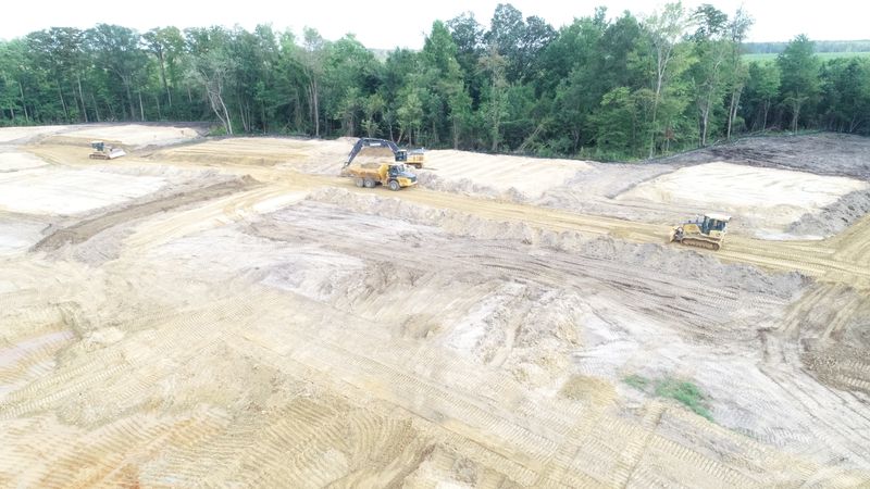 South Mills Landing South — multiple crews working the fill and grade